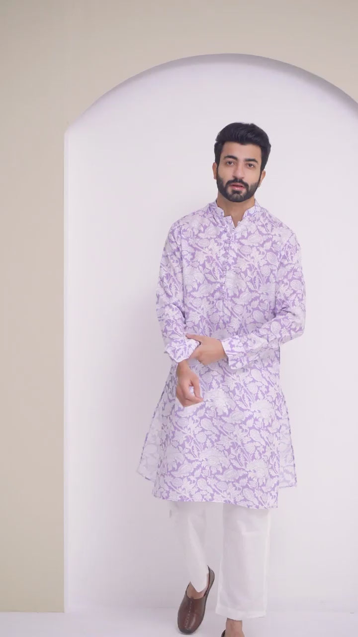 Lilac Orchid Kurta Set