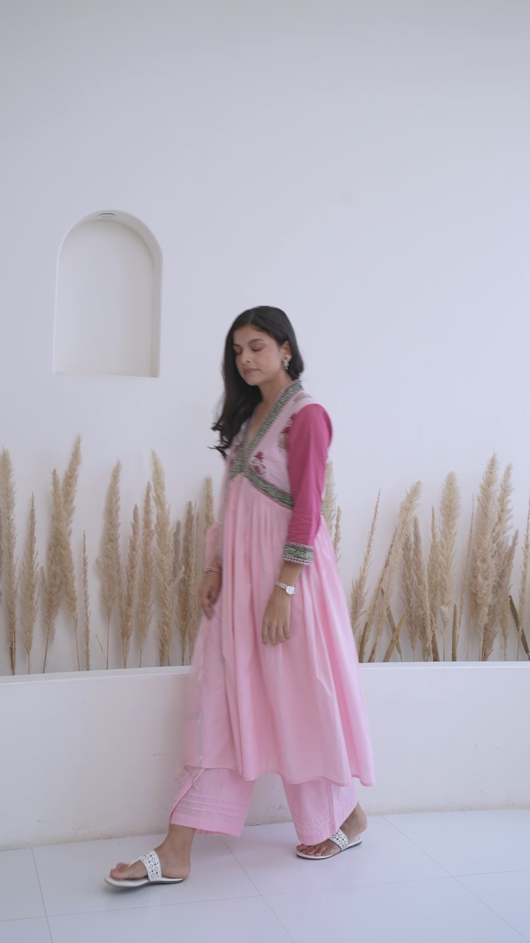 Pearl glory kurta with wide leg pants