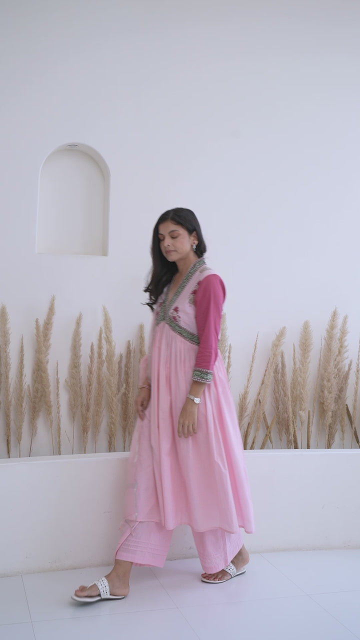 Pearl glory kurta with wide leg pants