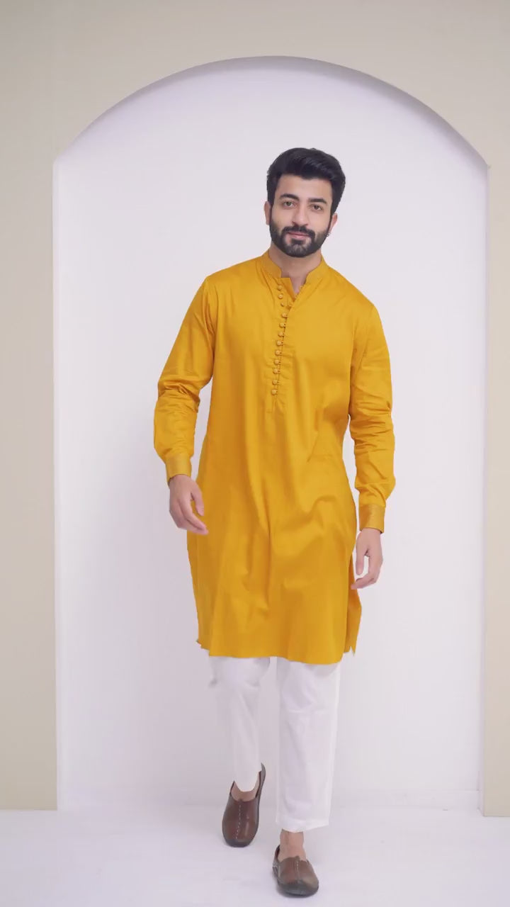 Gold Zari Kurta Set