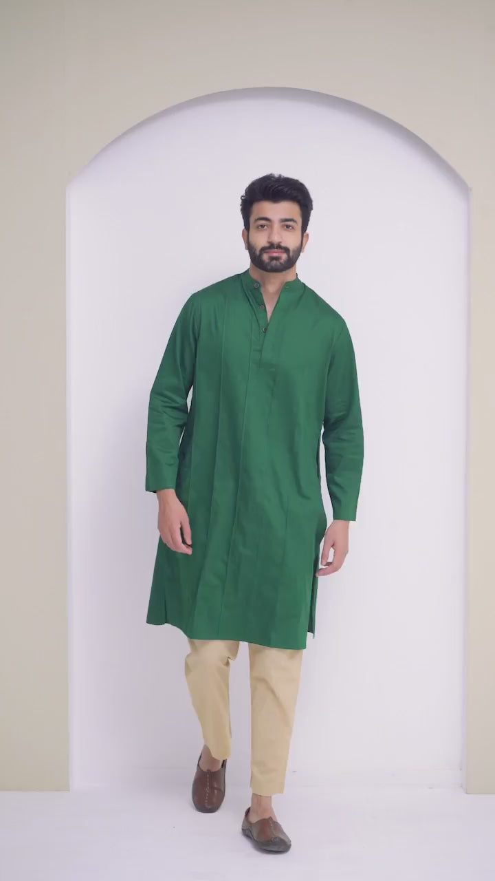 Emerald Pintuck Kurta Set