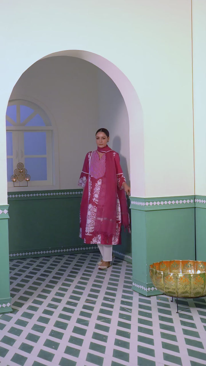 Cranberry Charm Kurta Set