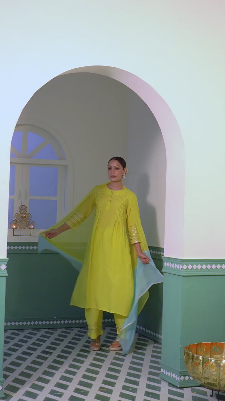 Pearl Neon Kurta Set