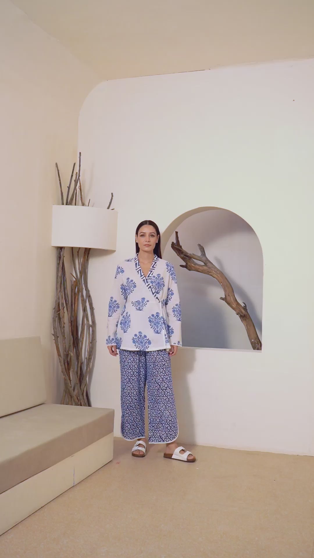 Indigo Buta Coord Set