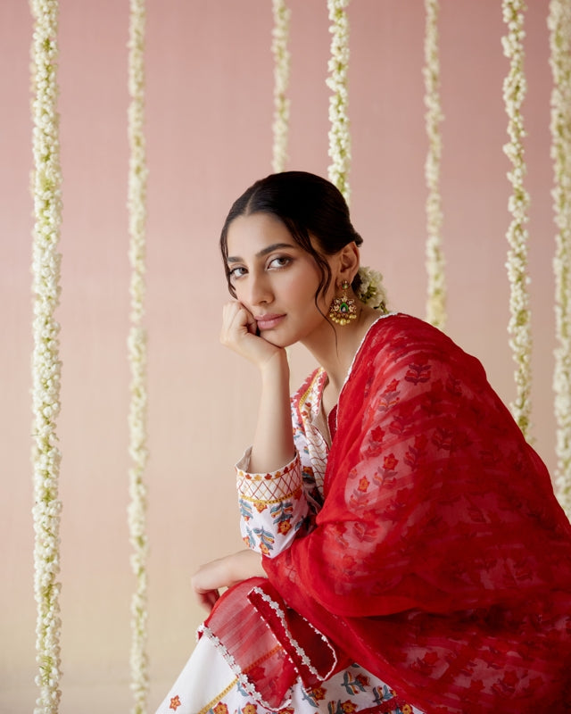 Poppy Red Dupatta