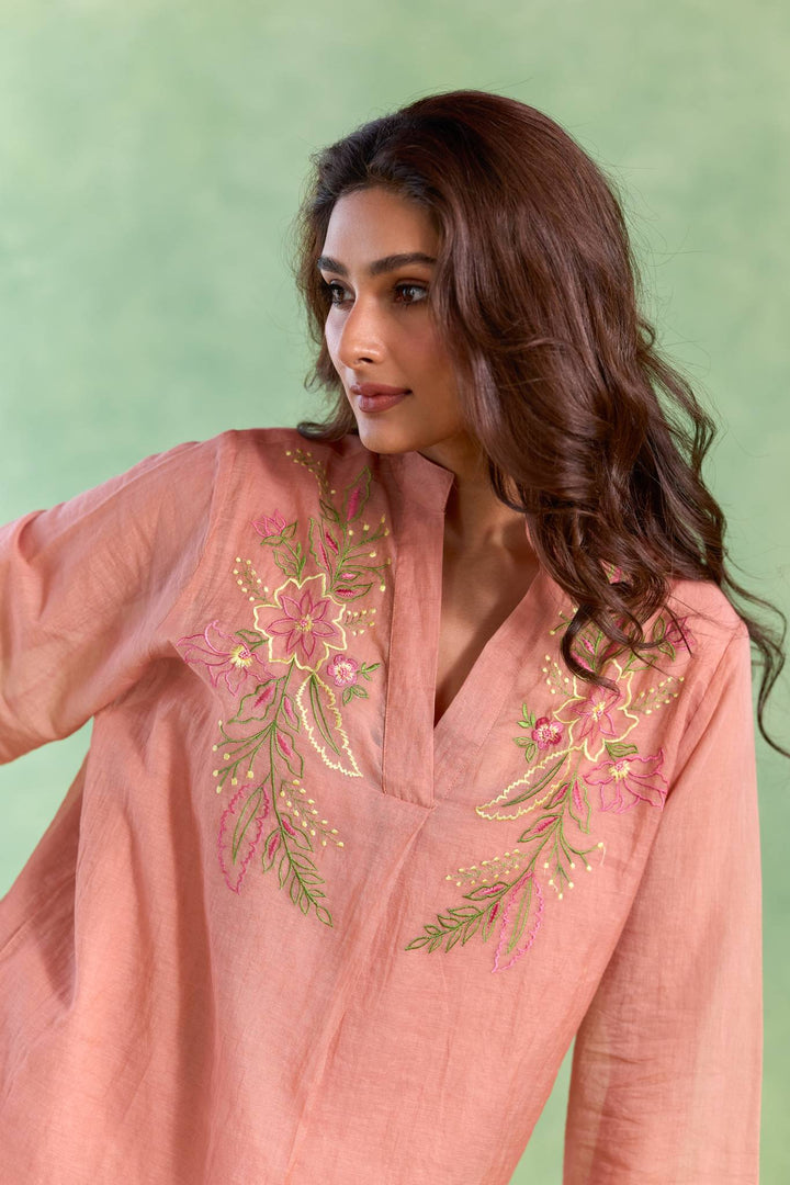 Old Lotus Embroidered Co-ord Set