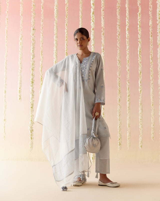 Whispering White Dupatta