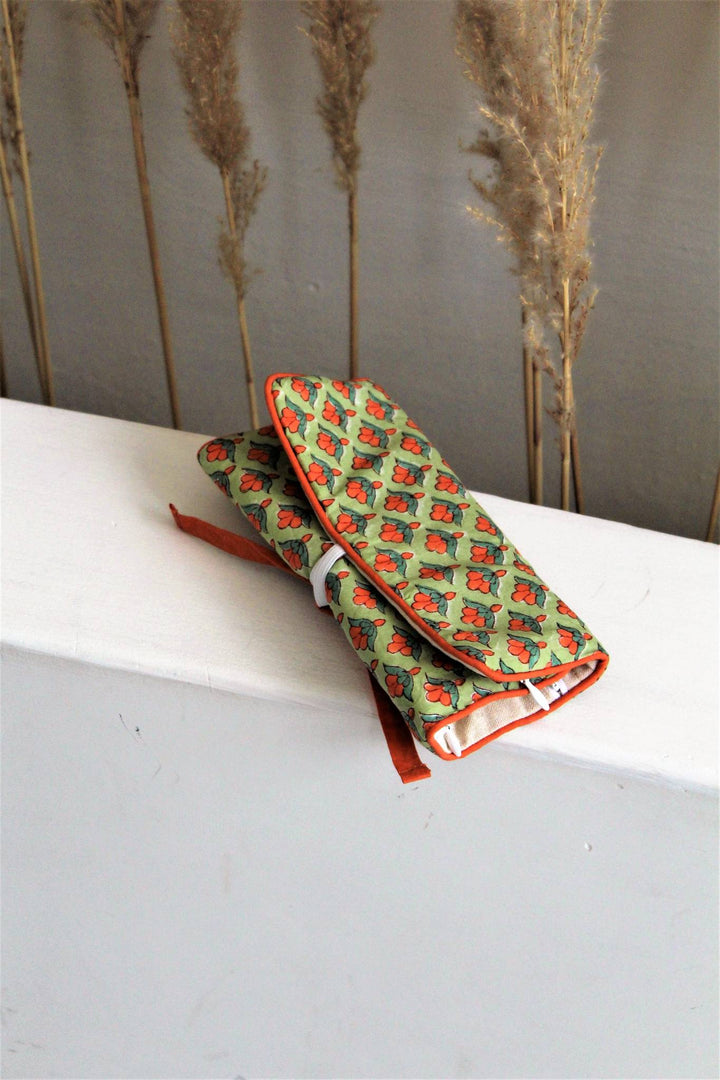 Marigold leafy accessory pouch