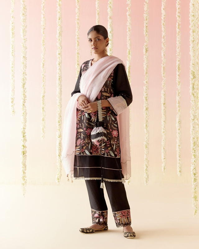 Pink Bloom Dupatta