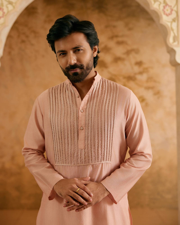 Old Pink Silk Kurta