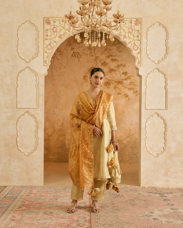 Orange Gold Dupatta