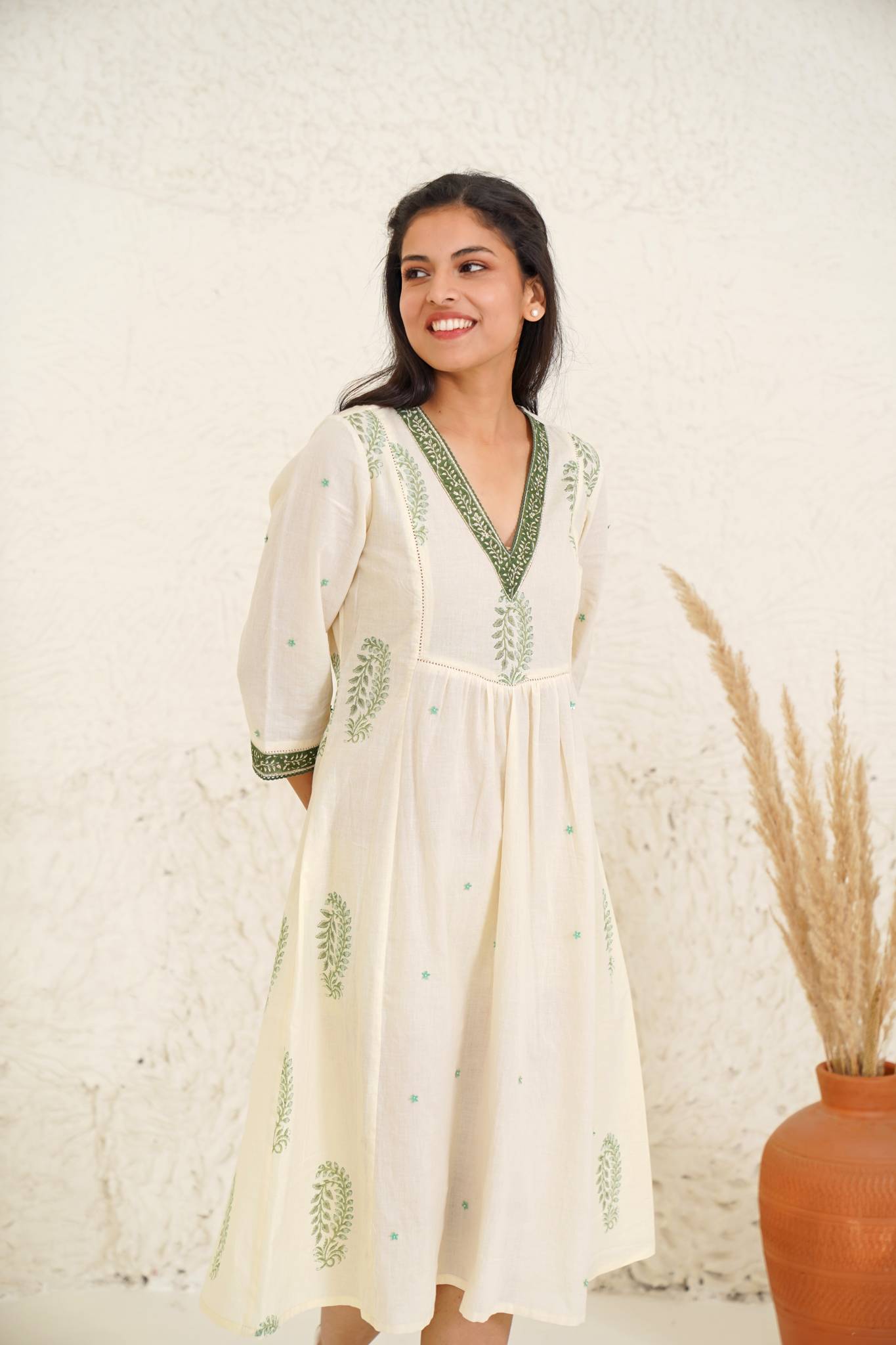 Cotton gown online on sale shopping