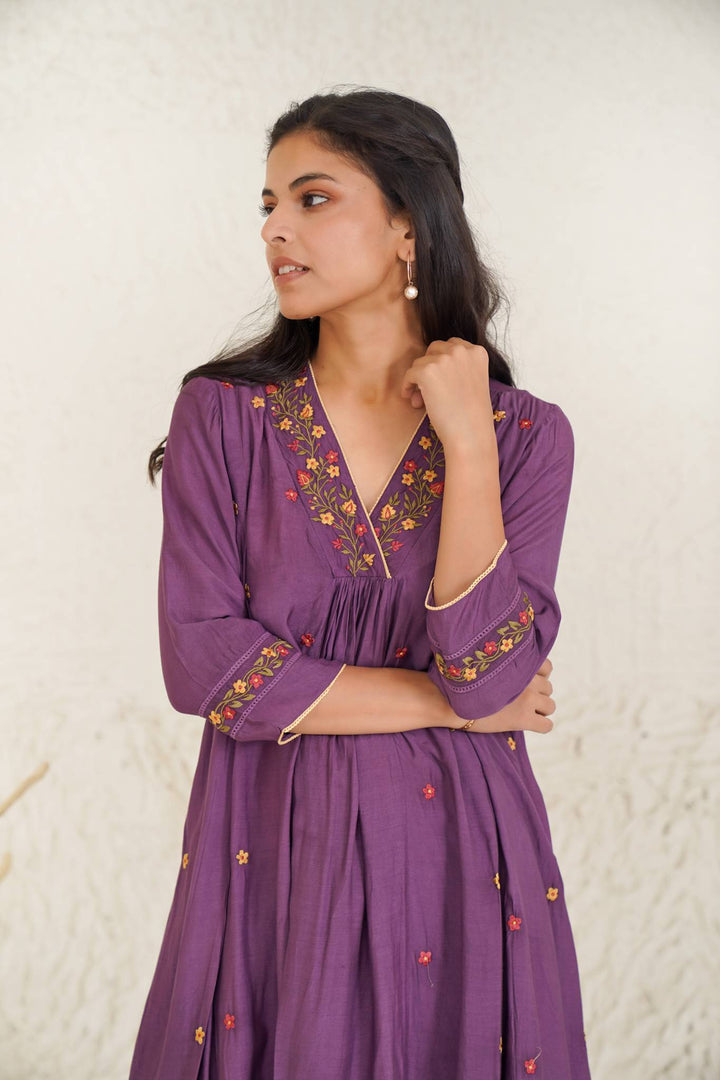 purple kurta women