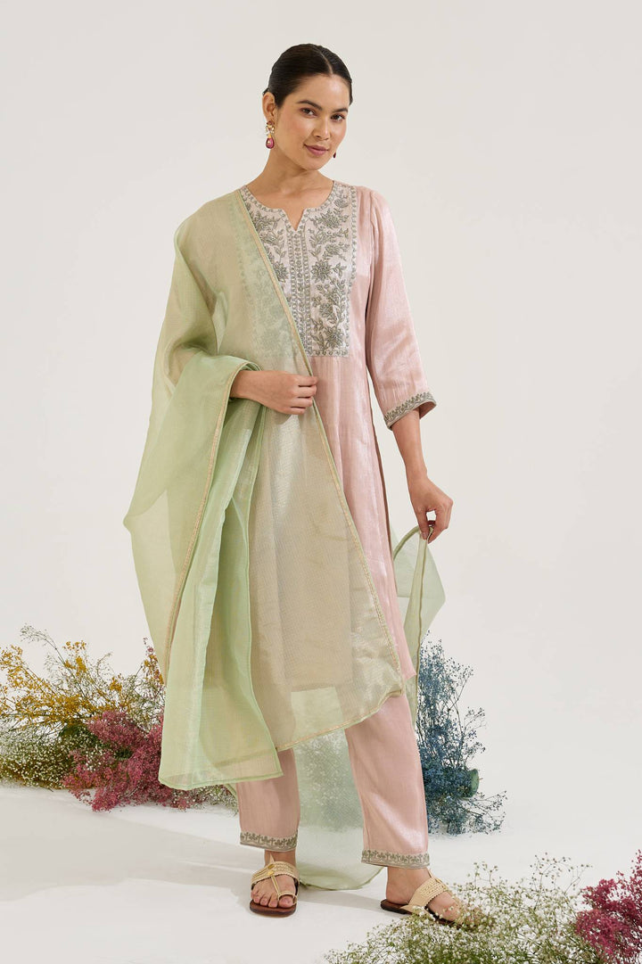 Rosy Mint Dupatta