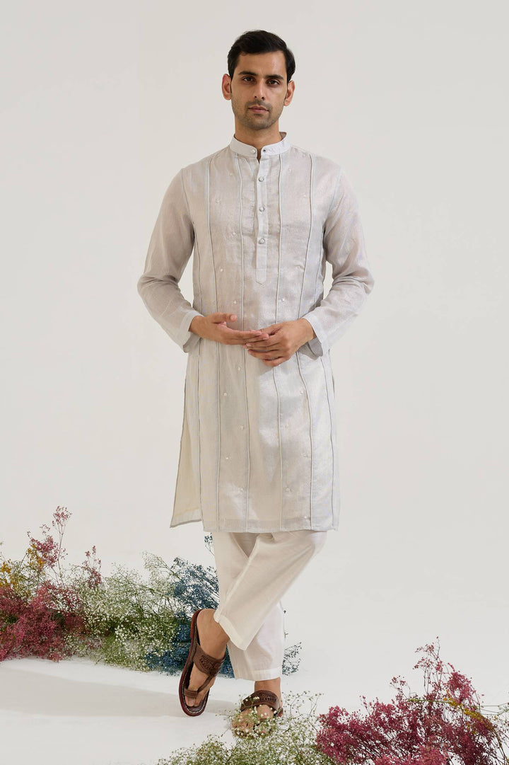 Blue Zari Charm Kurta