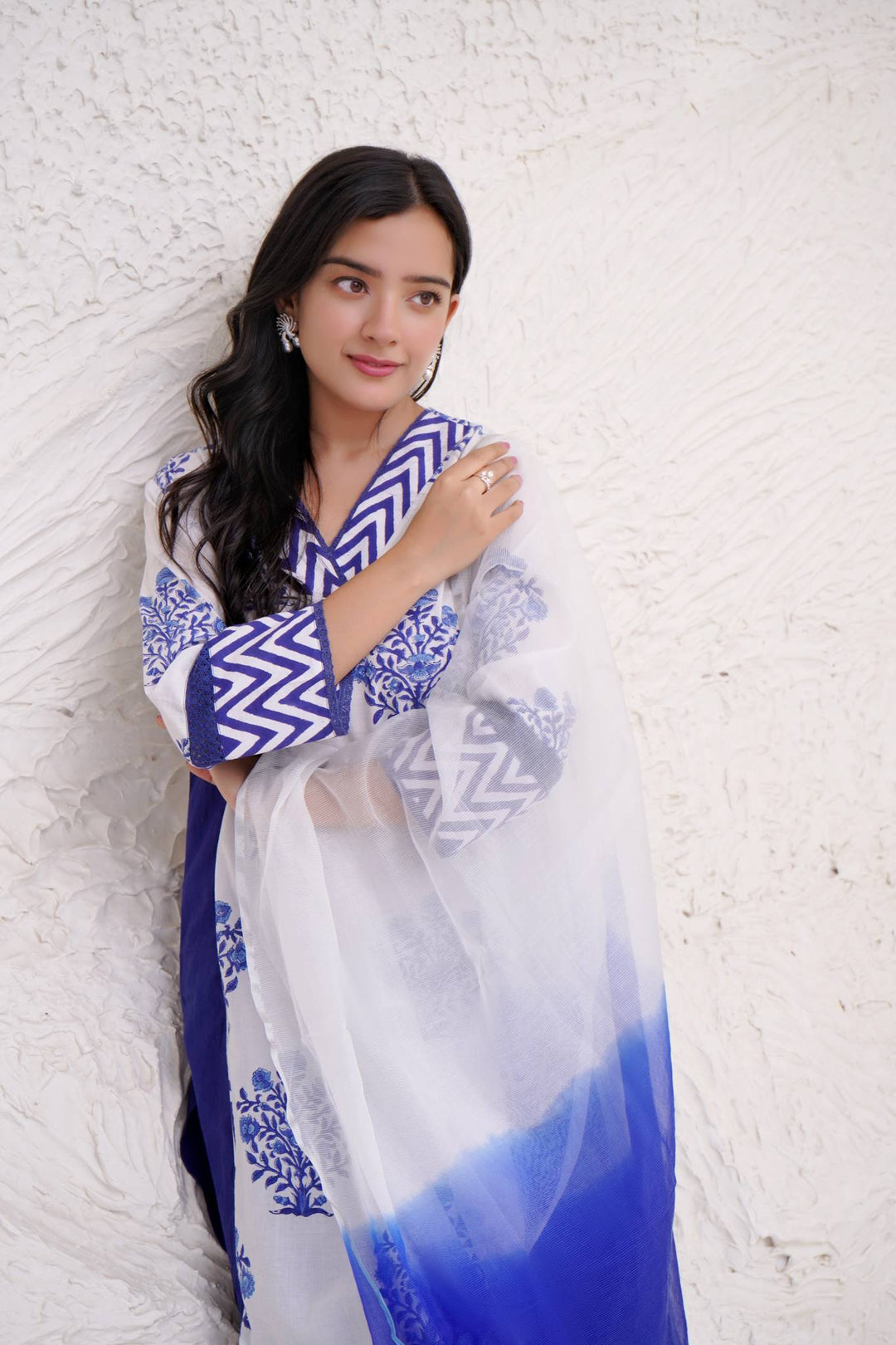 Sheer Indigo Dupatta