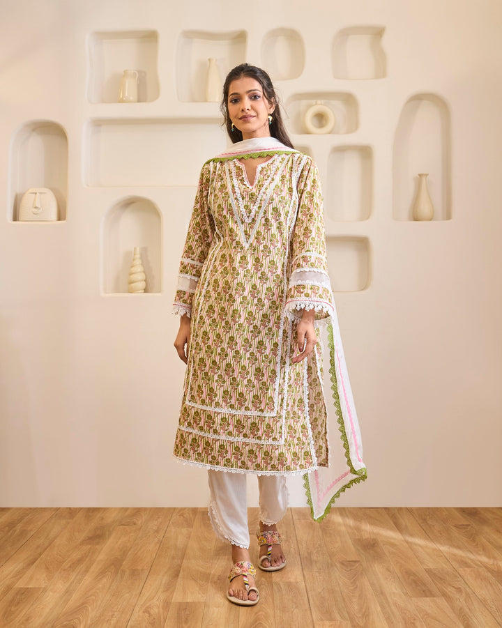 Green Charm Kurta