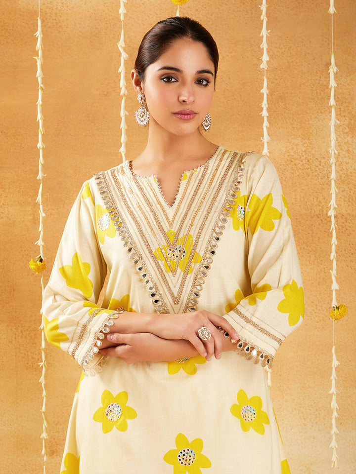 Sunflower Blossom Floral Printed Dupatta