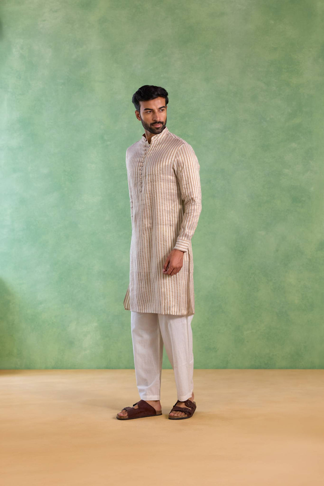 Mousse Stripe Loopi Kurta with Narrow Pants
