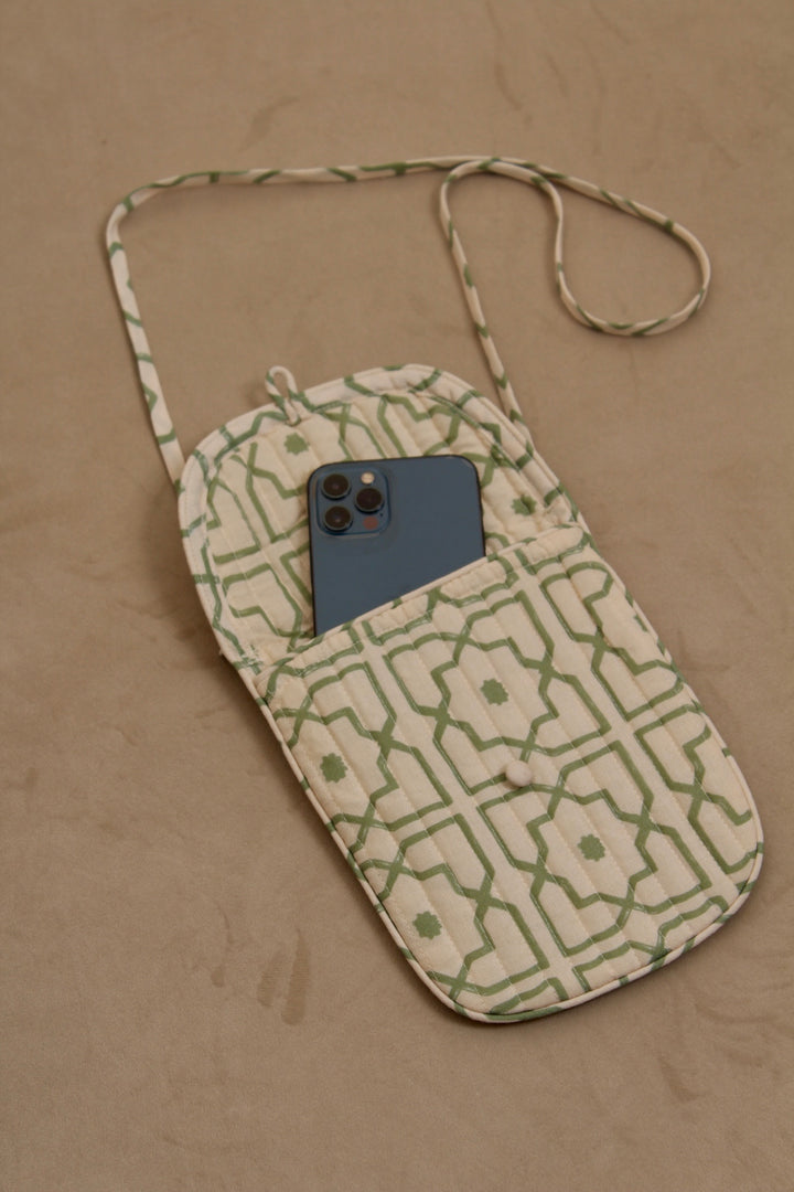 Sage Morroccan Mobile Cover Bag