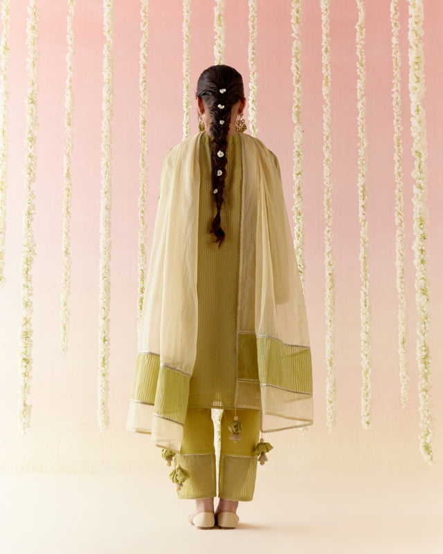 Beige Lily Dupatta