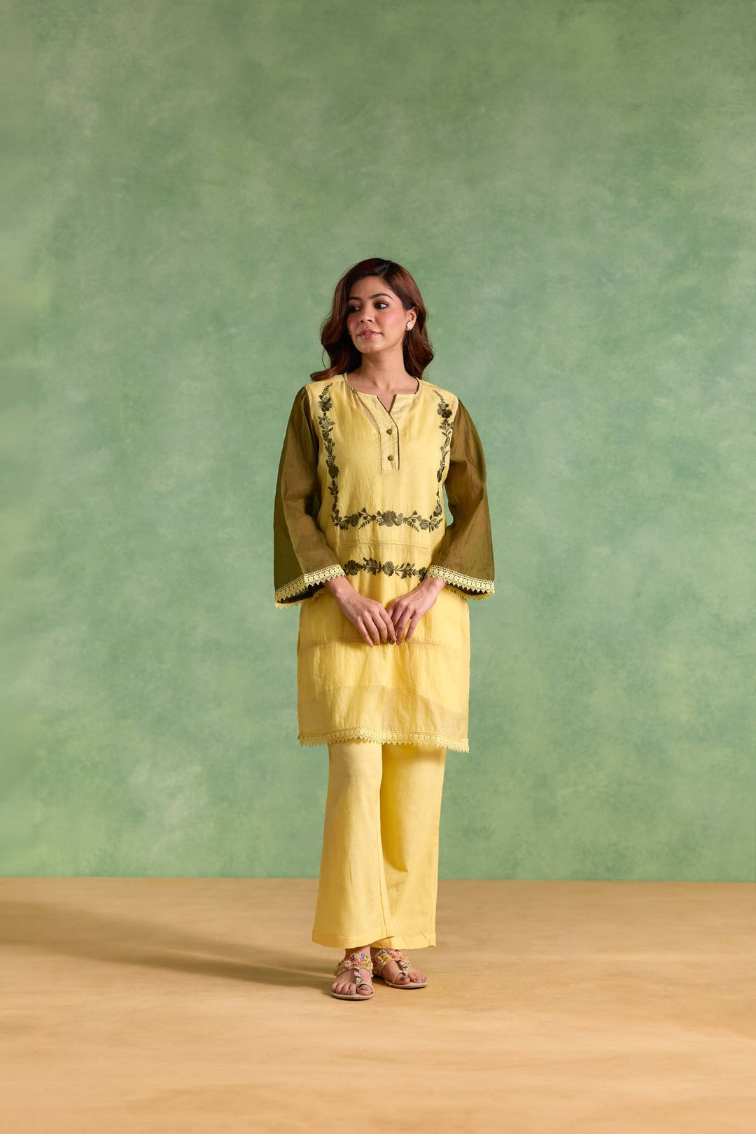 Sun Petal Embroidered Co-ord Set