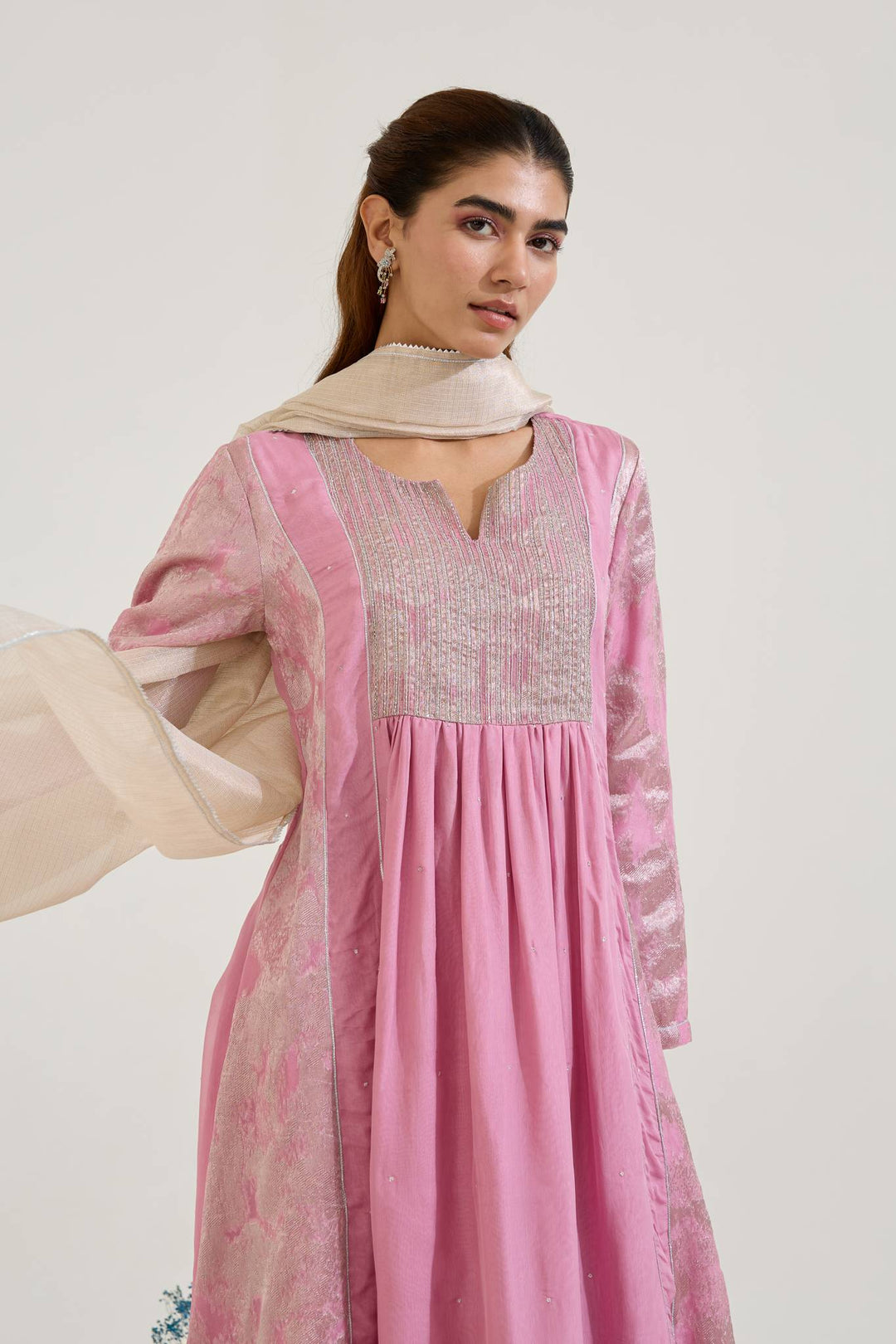 Lilac Gold Dupatta