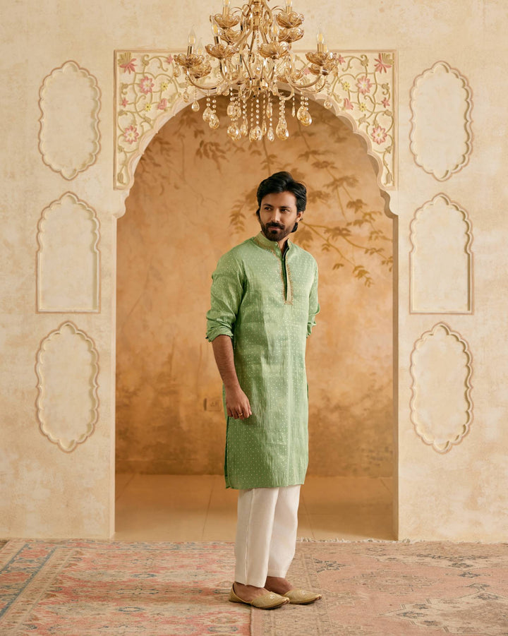 Sage Dori Brocade Kurta