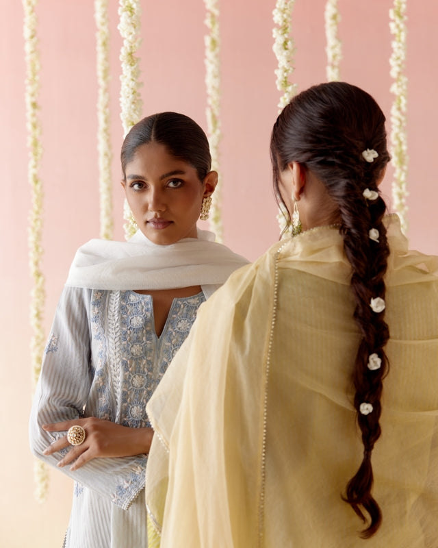 Whispering White Dupatta