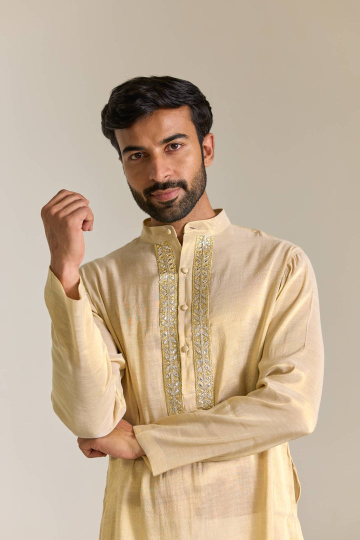 Gold Gota Tissue Kurta