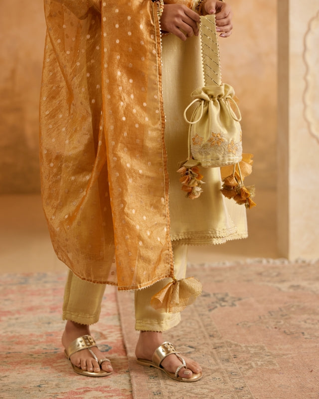 Orange Gold Dupatta