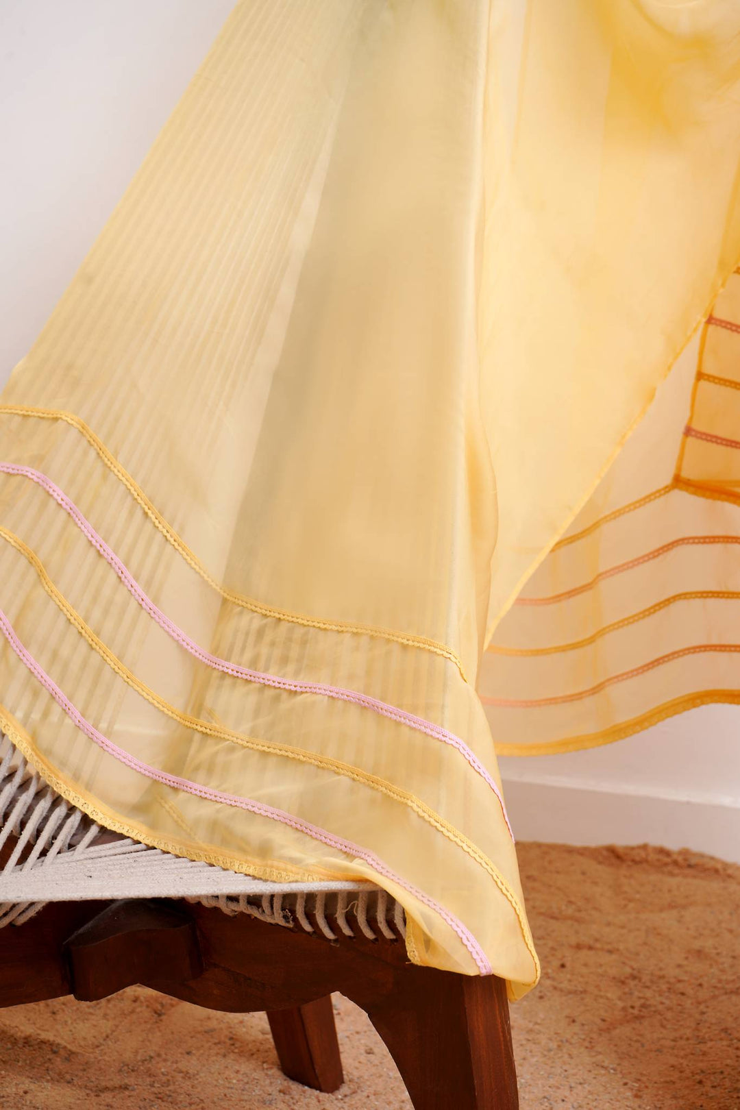 Sunshine plumeria dupatta