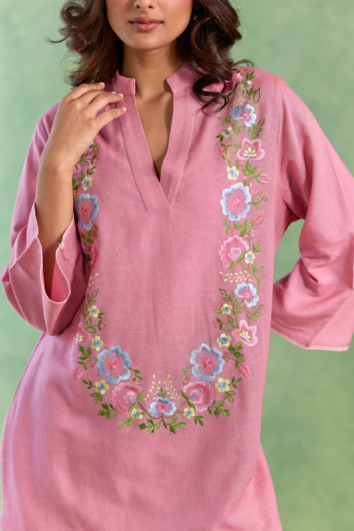 Blush Bloom Embroidered Top