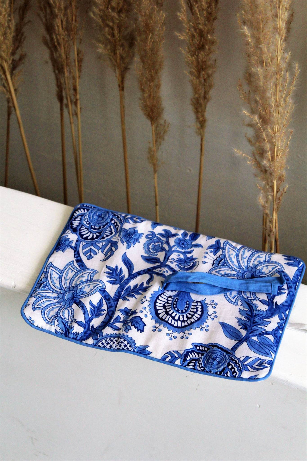 Sapphire Chintz Accessory Pouch