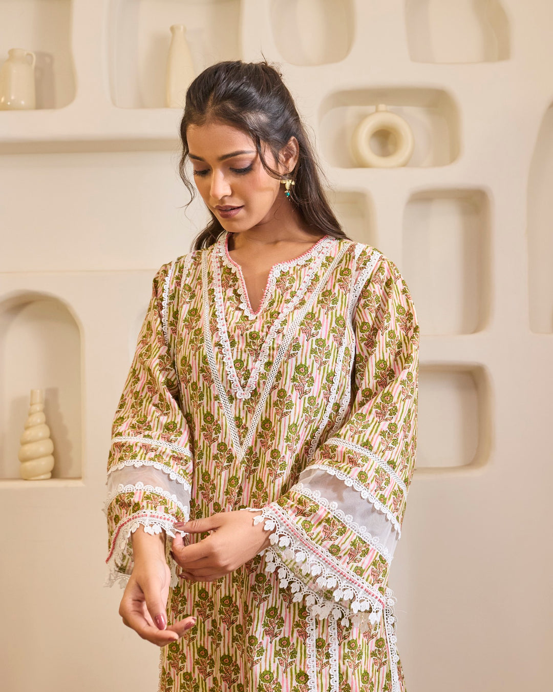 Green Charm Kurta