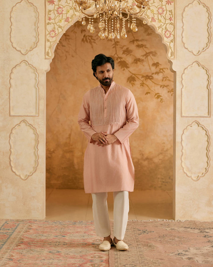 Old Pink Silk Kurta