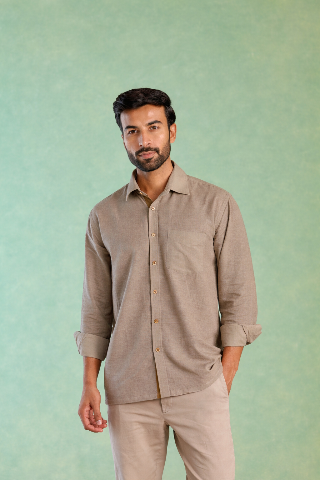Mousse Handloom Linen Shirt