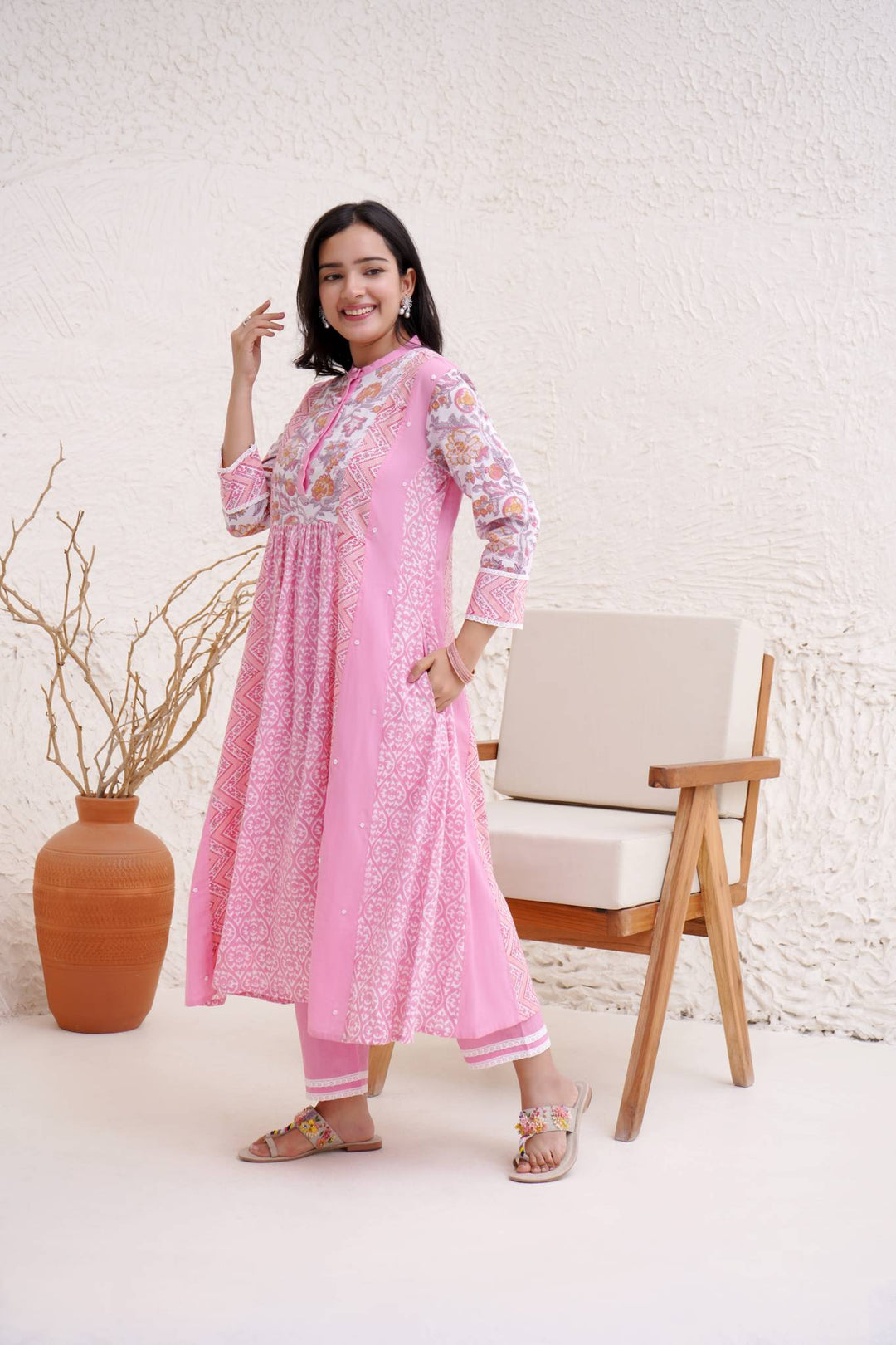 Pink Moroccan Kurta