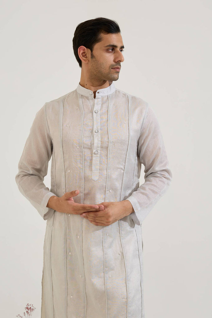 Blue Zari Charm Kurta