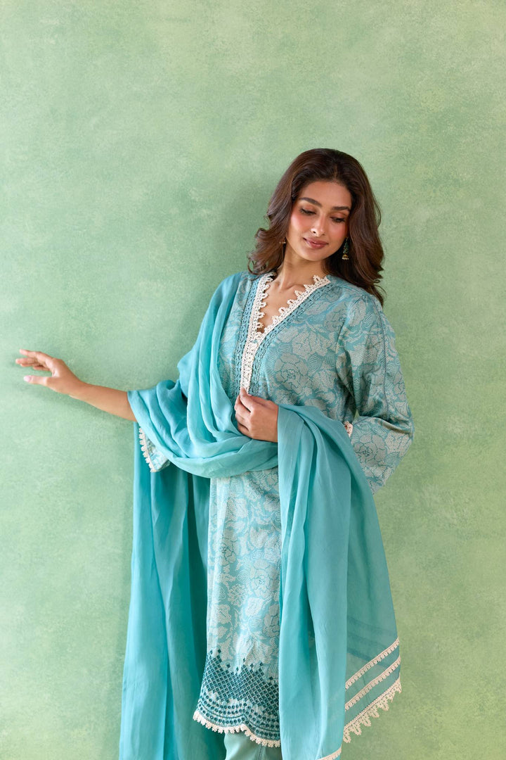 Sea Lily Dupatta