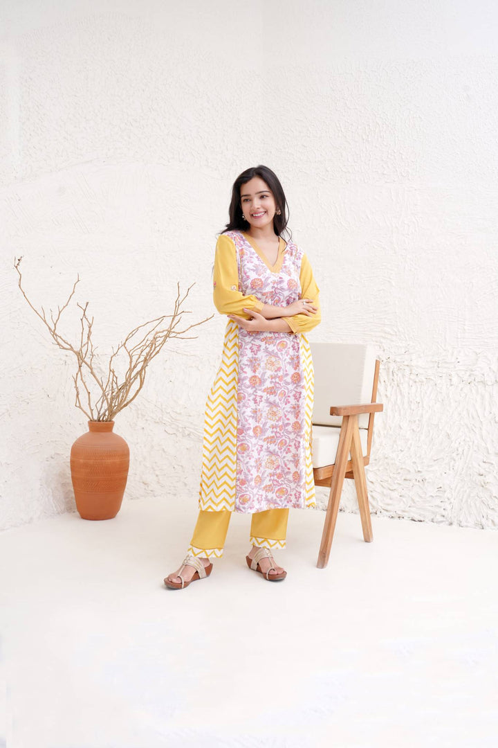 Chintz chevron kurta