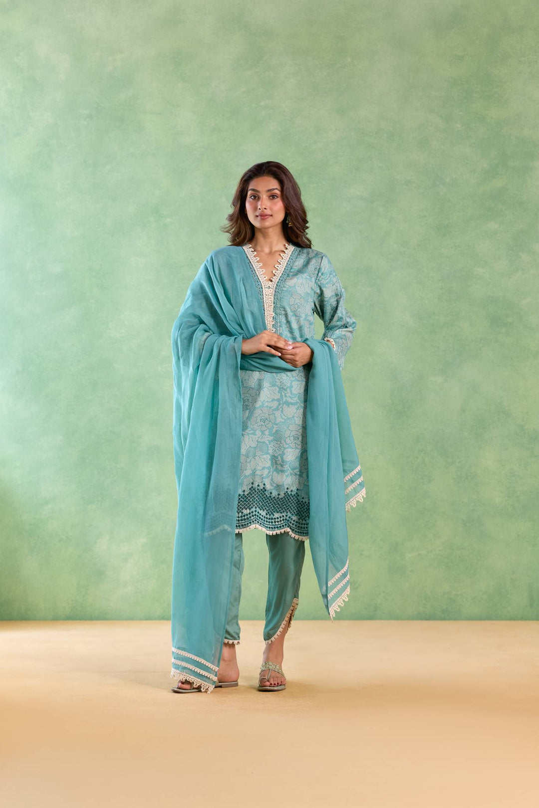 Sea Lily Dupatta