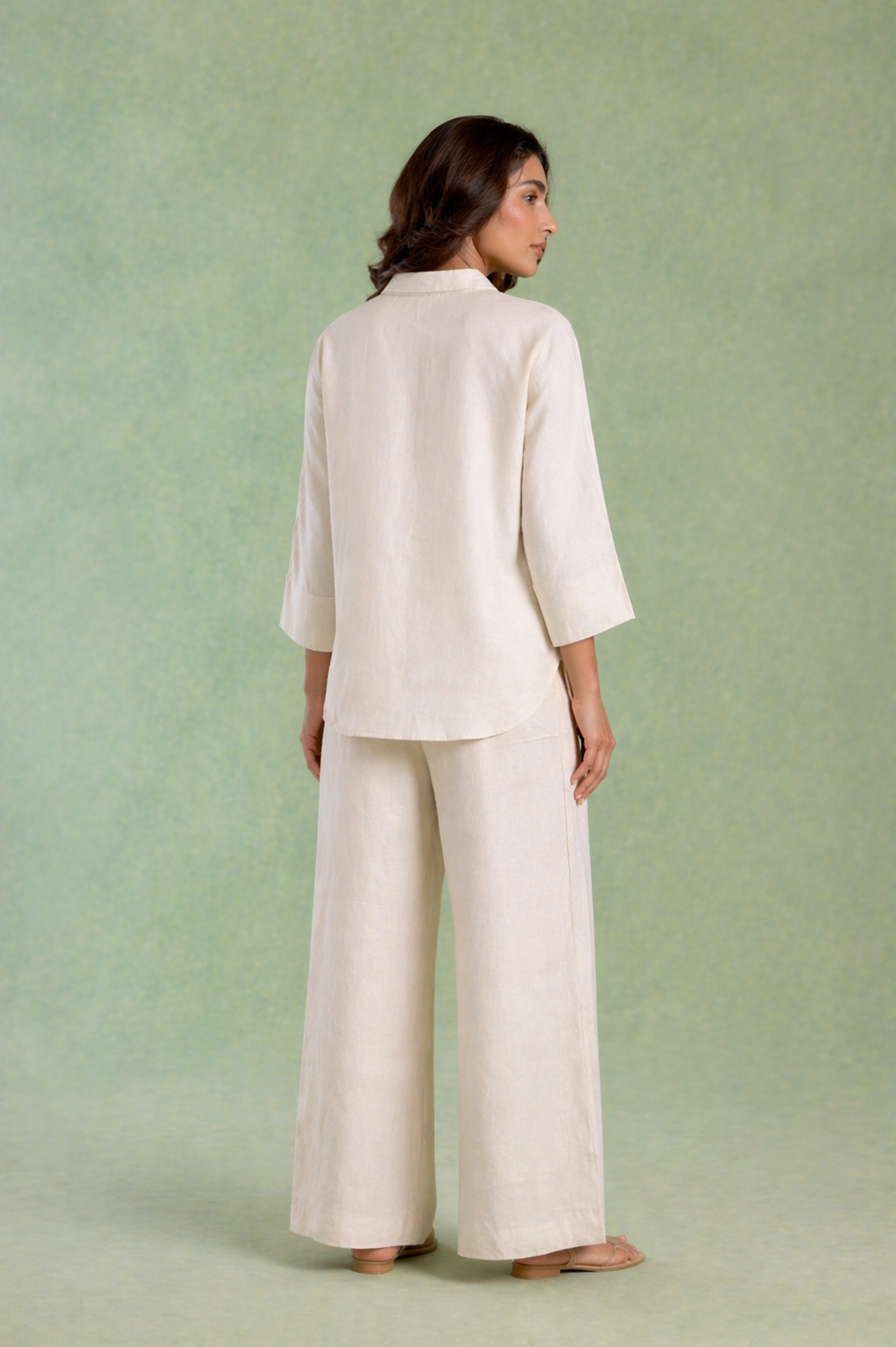 Ivroy Emrboidered Handloom Linen Top