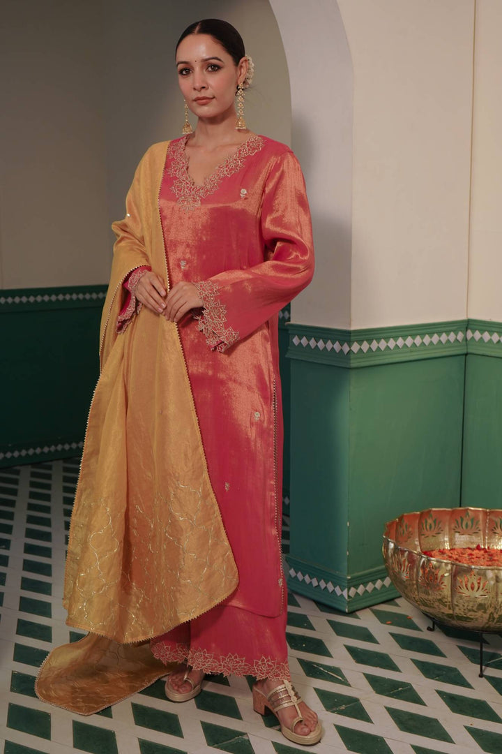 Peony Zari Kurta for women