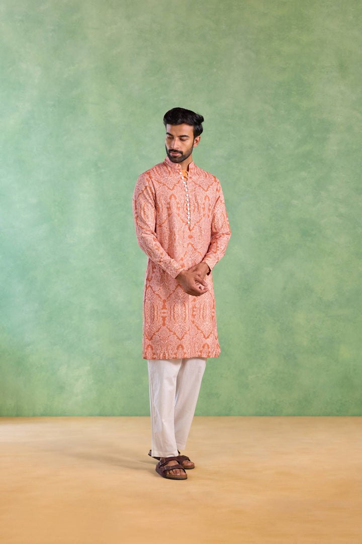 Rustic Jaal Loopi Kurta