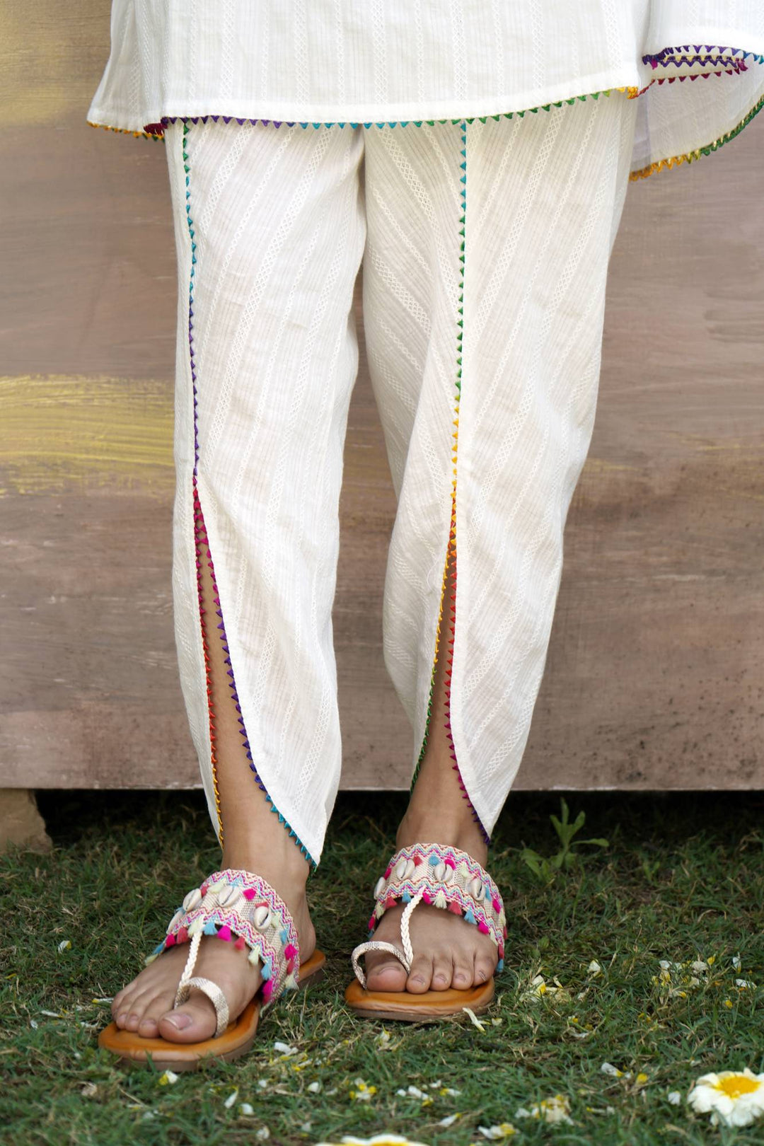 Vibrant Gota Angrakha with Tulip Pants