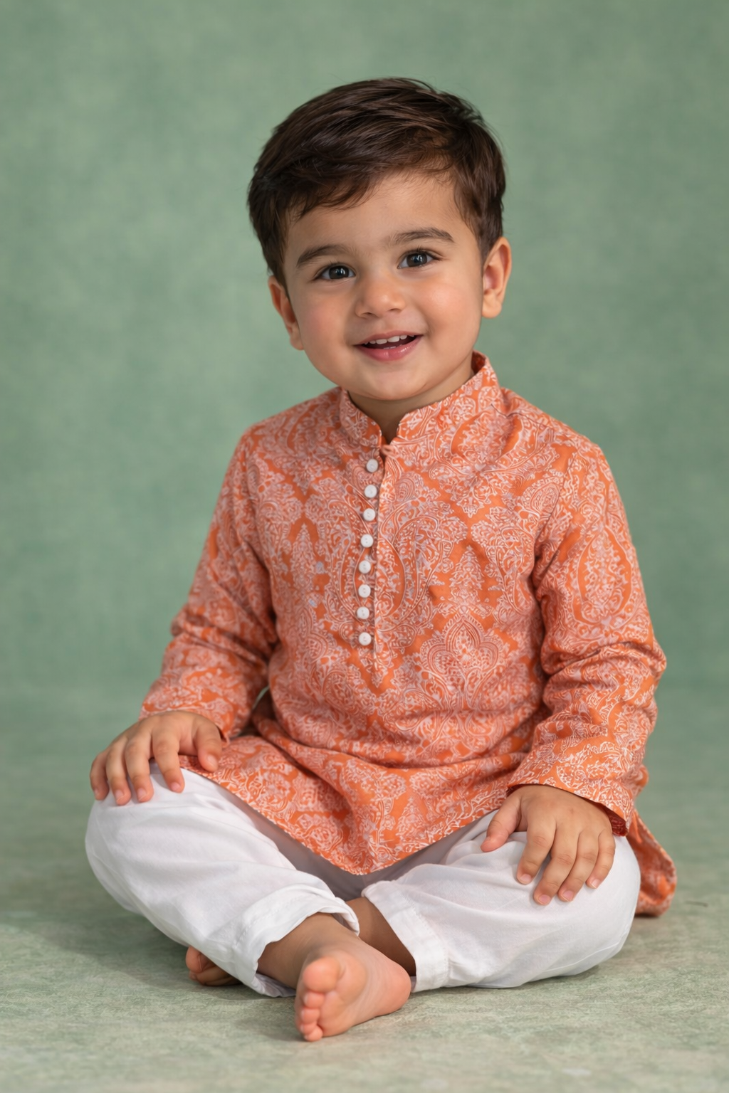 Boys Rustic Jaal Loopi Kurta Set