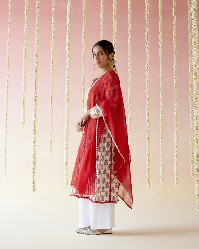 Poppy Red Dupatta