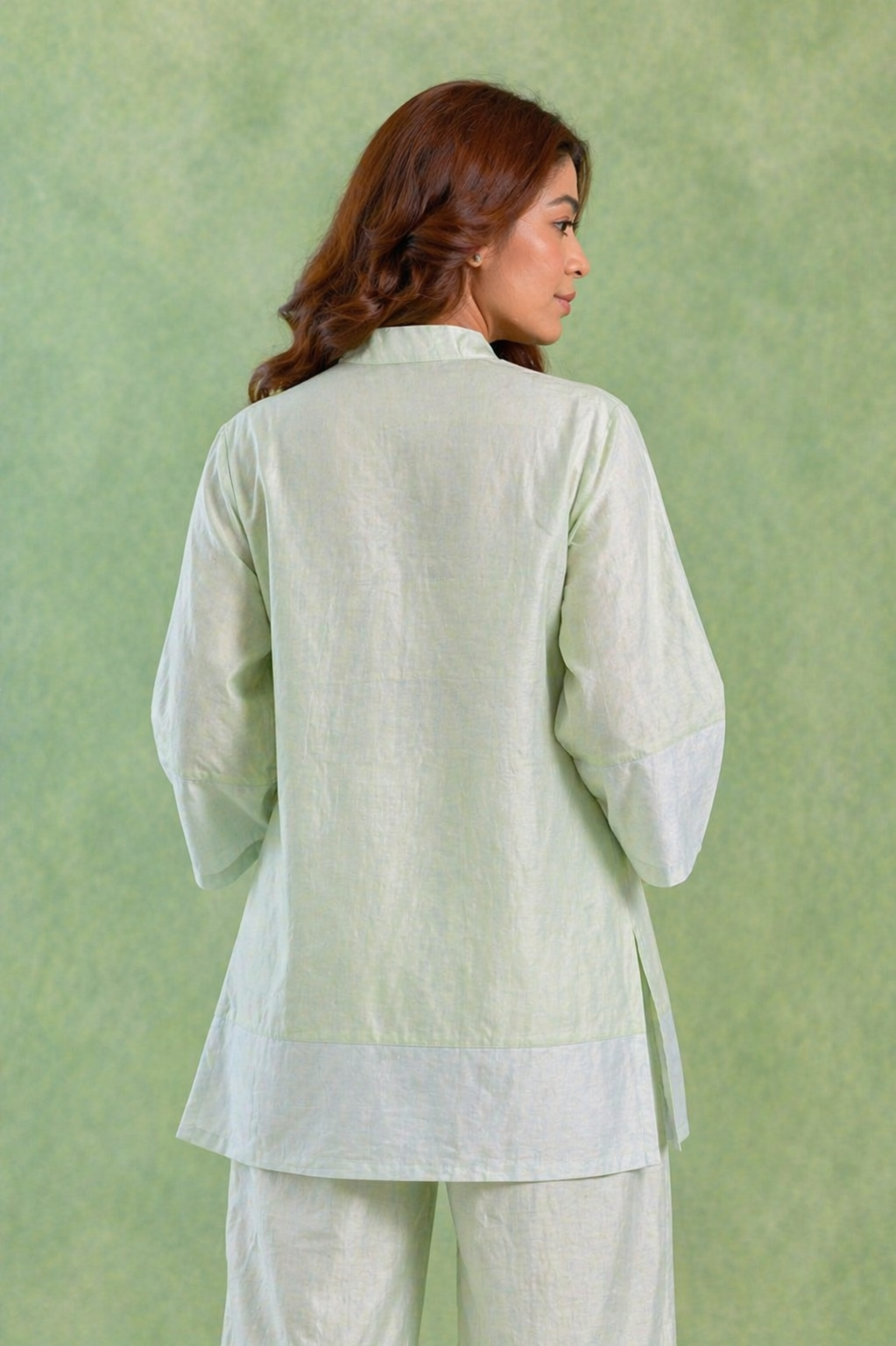 Minty Panel Chanderi Top