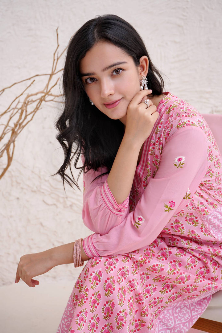 Petunia pink kurta 